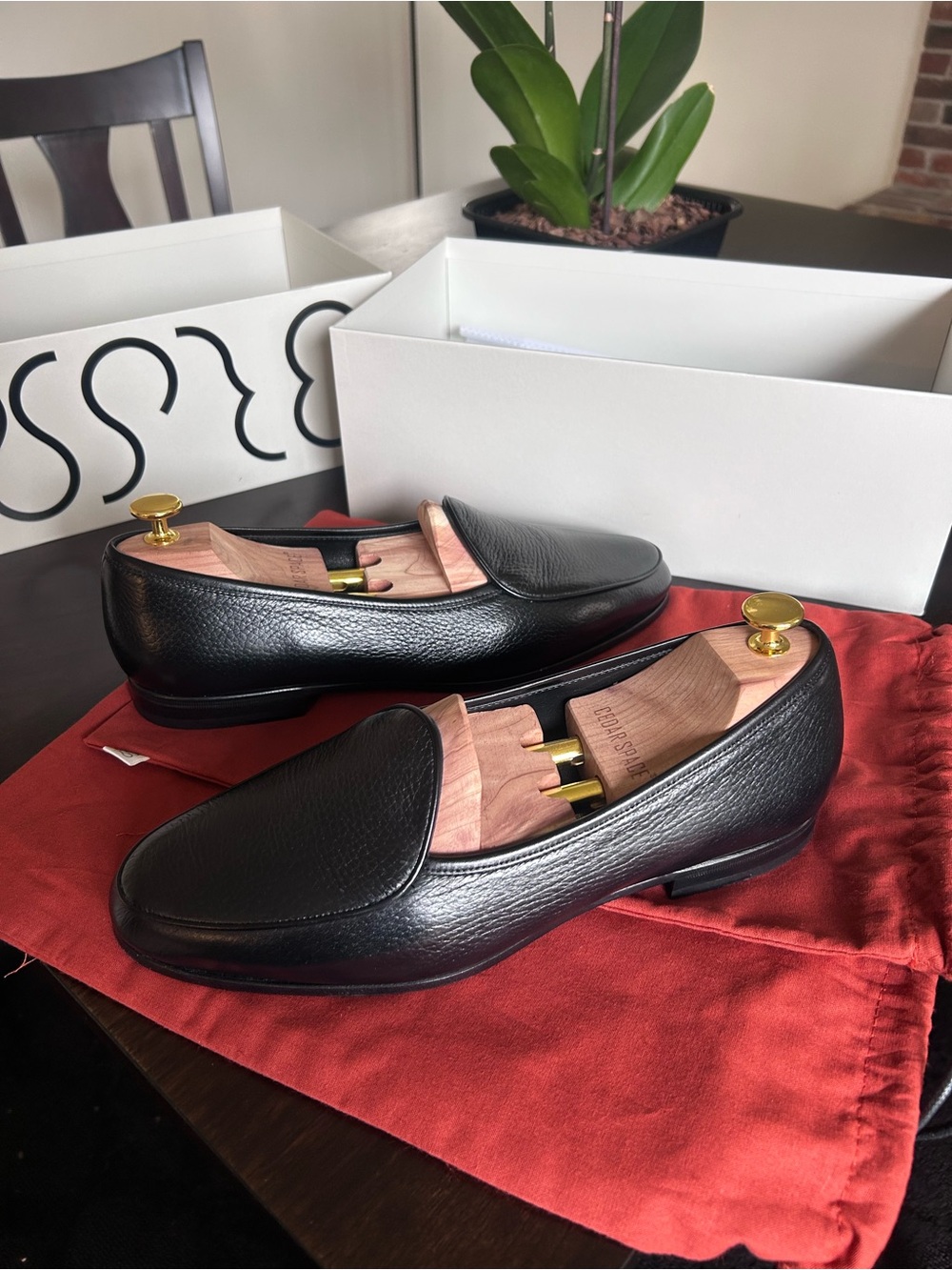 Black Leather Loafers